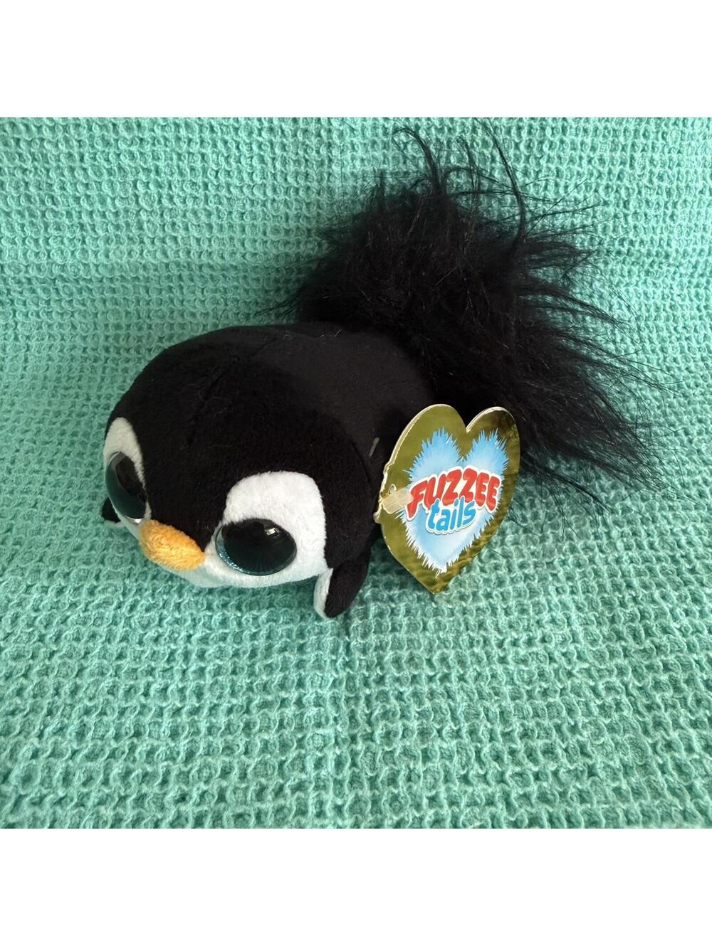 FUZZEE Tails Penguin stuffed animal named "FLAPPY" Born 9/29. See Size In Pic
